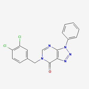 molecular formula C17H11Cl2N5O B2695455 6-(3,4-dichlorobenzyl)-3-phenyl-3H-[1,2,3]triazolo[4,5-d]pyrimidin-7(6H)-one CAS No. 892479-35-5