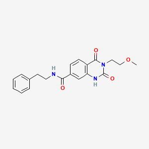 molecular formula C20H21N3O4 B2695458 3-(2-methoxyethyl)-2,4-dioxo-N-phenethyl-1,2,3,4-tetrahydroquinazoline-7-carboxamide CAS No. 892269-18-0