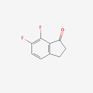 molecular formula C9H6F2O B2695460 6,7-Difluoro-1-indanone CAS No. 881190-18-7