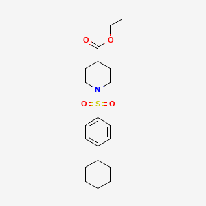 molecular formula C20H29NO4S B2695465 Ethyl 1-(4-cyclohexylphenyl)sulfonylpiperidine-4-carboxylate CAS No. 353465-53-9