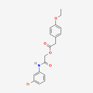 molecular formula C18H18BrNO4 B2695473 [(3-Bromophenyl)carbamoyl]methyl 2-(4-ethoxyphenyl)acetate CAS No. 1794784-98-7