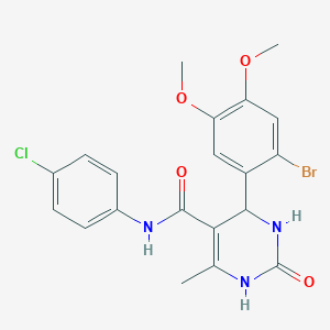 molecular formula C20H19BrClN3O4 B2695479 4-(2-bromo-4,5-dimethoxyphenyl)-N-(4-chlorophenyl)-6-methyl-2-oxo-1,2,3,4-tetrahydropyrimidine-5-carboxamide CAS No. 905775-59-9