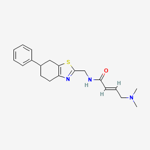 molecular formula C20H25N3OS B2695513 (E)-4-(Dimethylamino)-N-[(6-phenyl-4,5,6,7-tetrahydro-1,3-benzothiazol-2-yl)methyl]but-2-enamide CAS No. 2411337-62-5