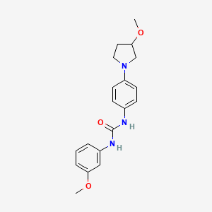 molecular formula C19H23N3O3 B2695518 1-(3-Methoxyphenyl)-3-(4-(3-methoxypyrrolidin-1-yl)phenyl)urea CAS No. 1797277-88-3