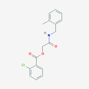 molecular formula C17H16ClNO3 B2695522 2-((2-Methylbenzyl)amino)-2-oxoethyl 2-chlorobenzoate CAS No. 1241992-59-5