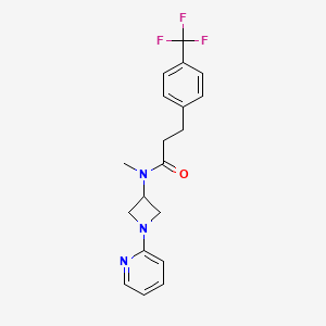 B2695523 N-Methyl-N-(1-pyridin-2-ylazetidin-3-yl)-3-[4-(trifluoromethyl)phenyl]propanamide CAS No. 2415513-87-8