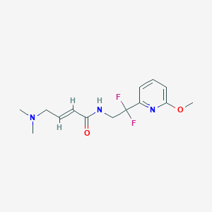 molecular formula C14H19F2N3O2 B2695526 (E)-N-[2,2-Difluoro-2-(6-methoxypyridin-2-yl)ethyl]-4-(dimethylamino)but-2-enamide CAS No. 2411330-26-0