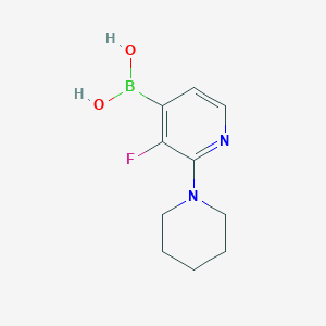 molecular formula C10H14BFN2O2 B2695536 3-Fluoro-2-piperidinopyridine-4-boronic acid CAS No. 2377606-55-6