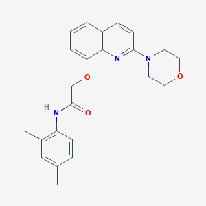 molecular formula C23H25N3O3 B2695541 N-(2,4-二甲基苯基)-2-((2-吗啉基喹啉-8-基)氧基)乙酰胺 CAS No. 941909-42-8