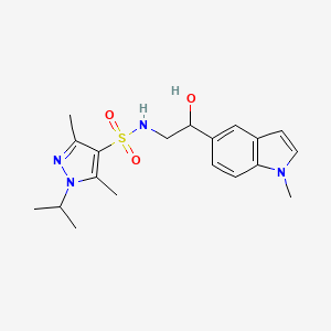 N-(2-hydroxy-2-(1-methyl-1H-indol-5-yl)ethyl)-1-isopropyl-3,5-dimethyl-1H-pyrazole-4-sulfonamide