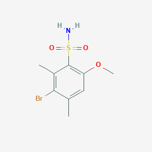 molecular formula C9H12BrNO3S B2695545 3-溴-6-甲氧基-2,4-二甲基苯磺酰胺 CAS No. 2567502-14-9