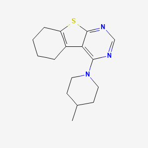 molecular formula C16H21N3S B2695547 4-(4-甲基哌啶基)-5,6,7,8-四氢[1]苯并噻吩[2,3-d]嘧啶 CAS No. 303793-38-6