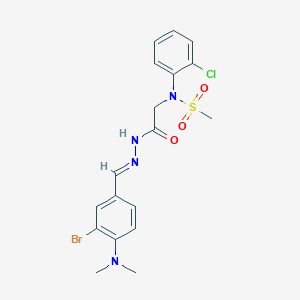 molecular formula C18H20BrClN4O3S B269555 N-(2-{2-[3-bromo-4-(dimethylamino)benzylidene]hydrazino}-2-oxoethyl)-N-(2-chlorophenyl)methanesulfonamide 
