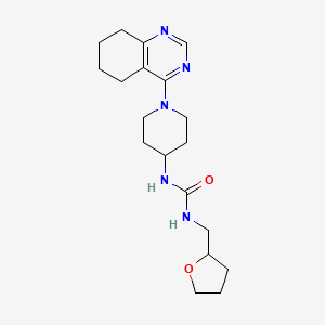 molecular formula C19H29N5O2 B2695550 1-((Tetrahydrofuran-2-yl)methyl)-3-(1-(5,6,7,8-tetrahydroquinazolin-4-yl)piperidin-4-yl)urea CAS No. 2034346-44-4