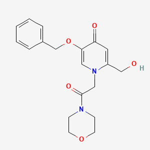 molecular formula C19H22N2O5 B2695551 5-(benzyloxy)-2-(hydroxymethyl)-1-(2-morpholino-2-oxoethyl)pyridin-4(1H)-one CAS No. 946380-24-1