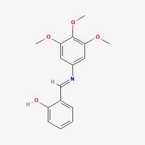 molecular formula C16H17NO4 B2695574 2-{(E)-[(3,4,5-三甲氧基苯基)亚胺]甲基}酚 CAS No. 1219440-80-8