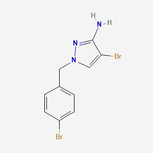 molecular formula C10H9Br2N3 B2695576 4-溴-1-(4-溴苄基)-1H-嘧啶-3-胺 CAS No. 956440-81-6