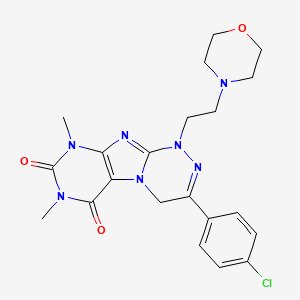 3-(4-chlorophenyl)-7,9-dimethyl-1-(2-morpholinoethyl)-7,9-dihydro-[1,2,4]triazino[3,4-f]purine-6,8(1H,4H)-dione