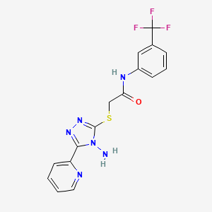 2-{[4-amino-5-(pyridin-2-yl)-4H-1,2,4-triazol-3-yl]sulfanyl}-N-[3-(trifluoromethyl)phenyl]acetamide