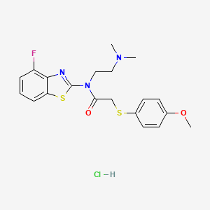 N-(2-(dimethylamino)ethyl)-N-(4-fluorobenzo[d]thiazol-2-yl)-2-((4-methoxyphenyl)thio)acetamide hydrochloride