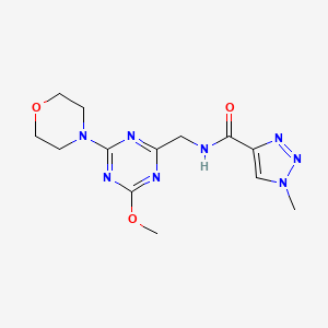 N-((4-methoxy-6-morpholino-1,3,5-triazin-2-yl)methyl)-1-methyl-1H-1,2,3-triazole-4-carboxamide