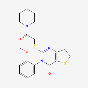 3-(2-methoxyphenyl)-2-((2-oxo-2-(piperidin-1-yl)ethyl)thio)-6,7-dihydrothieno[3,2-d]pyrimidin-4(3H)-one