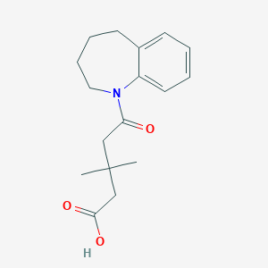 molecular formula C17H23NO3 B269560 3,3-dimethyl-5-oxo-5-(2,3,4,5-tetrahydro-1H-1-benzazepin-1-yl)pentanoic acid 
