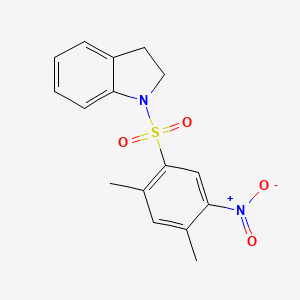 molecular formula C16H16N2O4S B2695605 1-((2,4-Dimethyl-5-nitrophenyl)sulfonyl)indoline CAS No. 433241-24-8