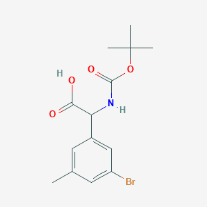2-(3-Bromo-5-methylphenyl)-2-[(2-methylpropan-2-yl)oxycarbonylamino]acetic acid