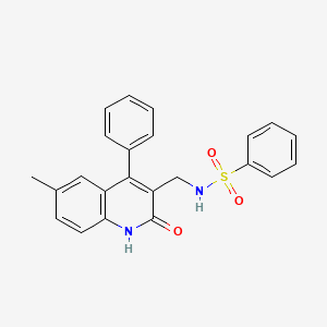 N-(6-Methyl-2-oxo-4-phenyl-1,2-dihydro-quinolin-3-ylmethyl)-benzenesulfonamide