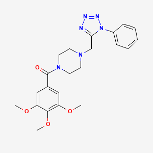 (4-((1-phenyl-1H-tetrazol-5-yl)methyl)piperazin-1-yl)(3,4,5-trimethoxyphenyl)methanone