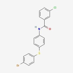 N-{4-[(4-bromophenyl)sulfanyl]phenyl}-3-chlorobenzenecarboxamide