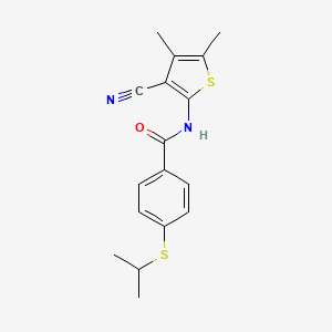 N-(3-cyano-4,5-dimethylthiophen-2-yl)-4-(isopropylthio)benzamide