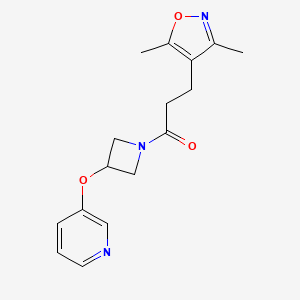 3-(3,5-dimethyl-1,2-oxazol-4-yl)-1-[3-(pyridin-3-yloxy)azetidin-1-yl]propan-1-one