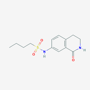 molecular formula C13H18N2O3S B2695649 N-(1-oxo-1,2,3,4-tetrahydroisoquinolin-7-yl)butane-1-sulfonamide CAS No. 1351653-22-9