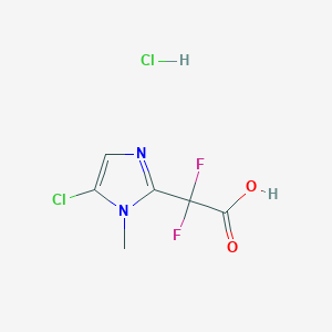 molecular formula C6H6Cl2F2N2O2 B2695652 2-(5-chloro-1-methyl-1H-imidazol-2-yl)-2,2-difluoroacetic acid hydrochloride CAS No. 1423023-90-8