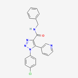 N-benzyl-1-(4-chlorophenyl)-5-(pyridin-3-yl)-1H-1,2,3-triazole-4-carboxamide