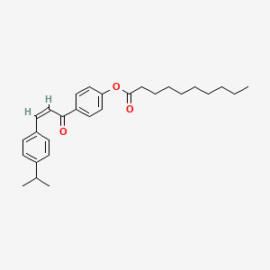 molecular formula C28H36O3 B2695663 4-[(Z)-3-(4-isopropylphenyl)-2-propenoyl]phenyl decanoate CAS No. 306731-93-1