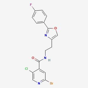 2-bromo-5-chloro-N-{2-[2-(4-fluorophenyl)-1,3-oxazol-4-yl]ethyl}pyridine-4-carboxamide