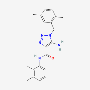 molecular formula C20H23N5O B2695678 5-amino-1-(2,5-dimethylbenzyl)-N-(2,3-dimethylphenyl)-1H-1,2,3-triazole-4-carboxamide CAS No. 899940-42-2