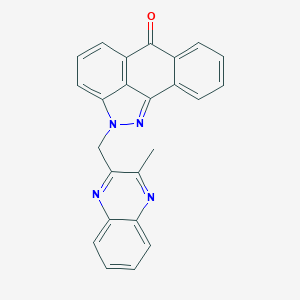 molecular formula C24H16N4O B269568 2-[(3-methyl-2-quinoxalinyl)methyl]dibenzo[cd,g]indazol-6(2H)-one 