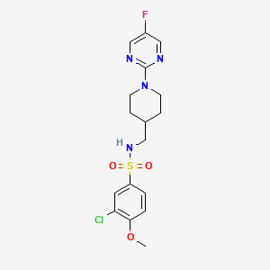 3-chloro-N-((1-(5-fluoropyrimidin-2-yl)piperidin-4-yl)methyl)-4-methoxybenzenesulfonamide