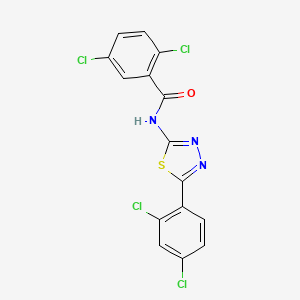 2,5-dichloro-N-[5-(2,4-dichlorophenyl)-1,3,4-thiadiazol-2-yl]benzamide