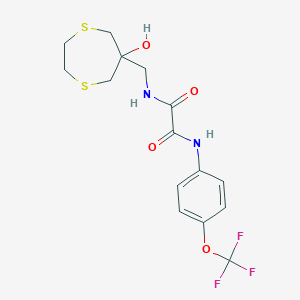 N-[(6-Hydroxy-1,4-dithiepan-6-yl)methyl]-N'-[4-(trifluoromethoxy)phenyl]oxamide