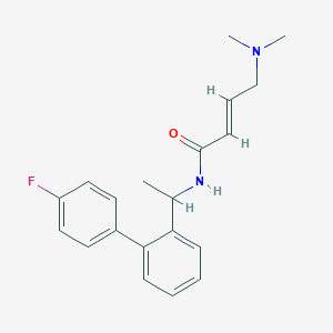 (E)-4-(Dimethylamino)-N-[1-[2-(4-fluorophenyl)phenyl]ethyl]but-2-enamide