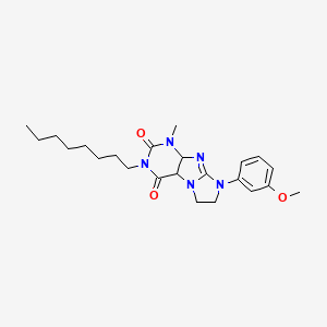 8-(3-methoxyphenyl)-1-methyl-3-octyl-1H,2H,3H,4H,6H,7H,8H-imidazo[1,2-g]purine-2,4-dione