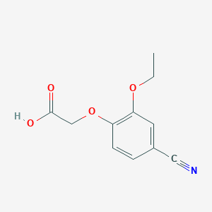 molecular formula C11H11NO4 B2695696 2-(4-氰基-2-乙氧基苯氧基)乙酸 CAS No. 835888-68-1