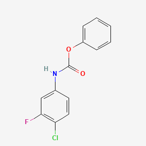 molecular formula C13H9ClFNO2 B2695699 苯基 N-(4-氯-3-氟苯基)碳酸酯 CAS No. 1229603-46-6