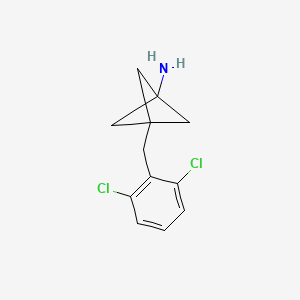 molecular formula C12H13Cl2N B2695708 3-[(2,6-Dichlorophenyl)methyl]bicyclo[1.1.1]pentan-1-amine CAS No. 2287274-18-2