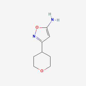 molecular formula C8H12N2O2 B2695716 3-(Oxan-4-yl)-1,2-oxazol-5-amine CAS No. 1188908-57-7